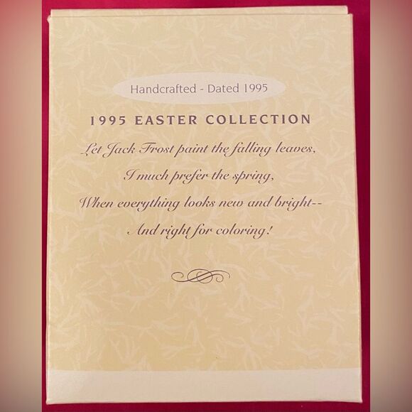 Easter Hallmark Keepsake Ornament 1995 Picture Perfect Bunny Crayola Crayon - Picture 2 of 9